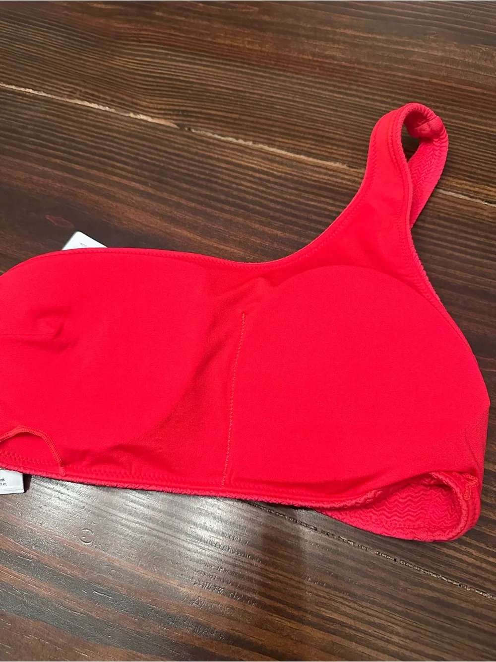 Seafolly One-Shoulder Bikini Top in Hot Pink